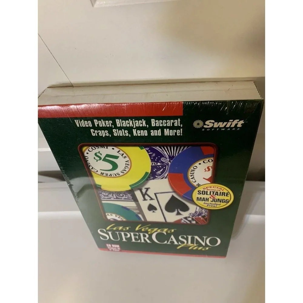 New LAS VEGAS SUPER CASINO PLUS - PC CD-ROM for WINDOWS 95 by COSMI/SWIFT (1997)